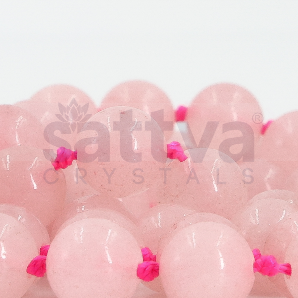 Rose-Quartz(Heated) Plain appx.10mm MALA - Image 3