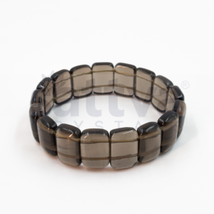 Smoky–Flat Rectangular-Cut Band Bracelet