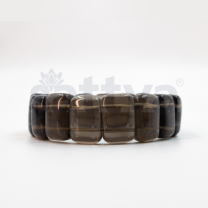 Smoky–Flat Rectangular-Cut Band Bracelet