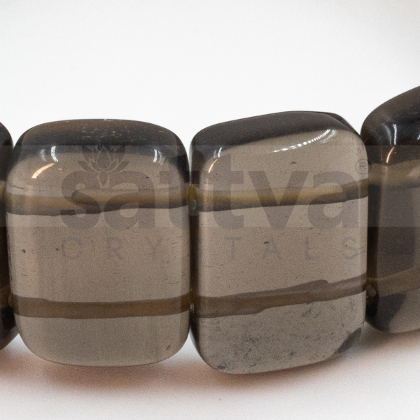 Smoky--Flat Rectangular-Cut Band Bracelet - Image 3