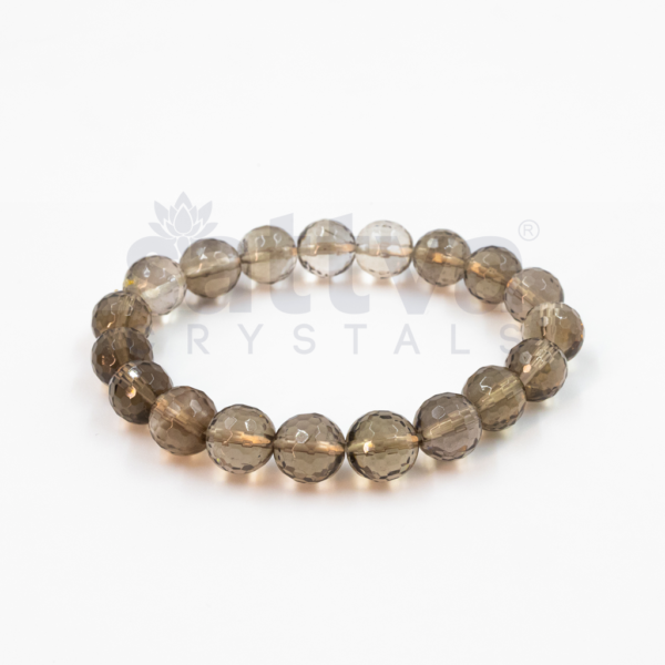 Smoky Quartz appx.-10mm D-Cut Bracelet