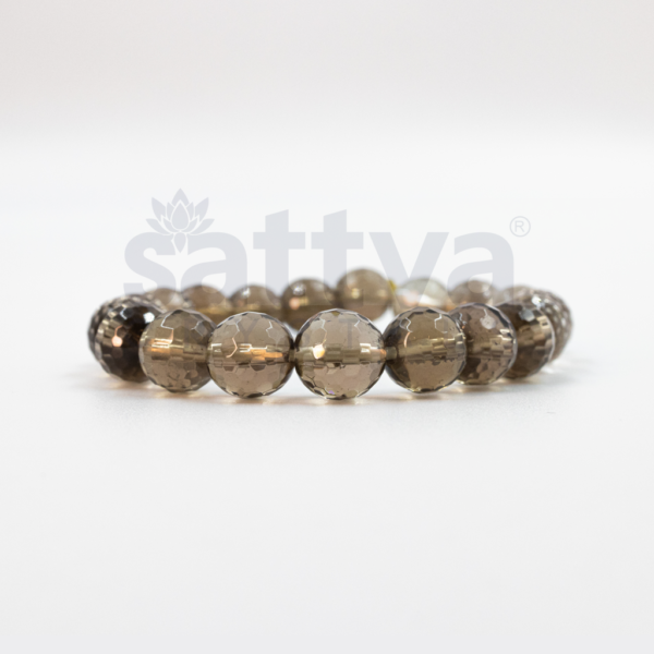 Smoky Quartz appx.-10mm D-Cut Bracelet - Image 2