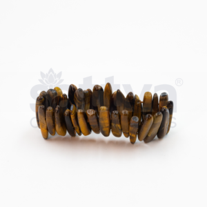 Tiger’s Eye–Hawaiian-Chip-Cut Band Bracelet