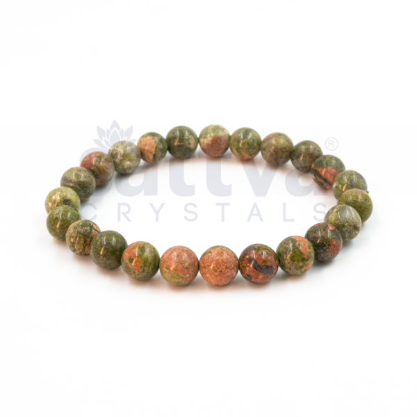 Unakite appx.-8mm PLAIN Bracelet