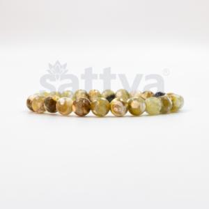 Yellow Fire Agate appx.-8mm D-Cut Bracelet