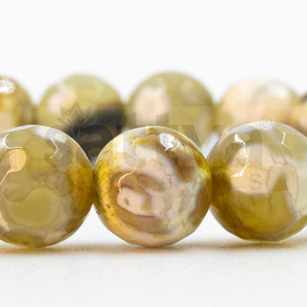 Yellow Fire Agate appx.-8mm D-Cut Bracelet - Image 3